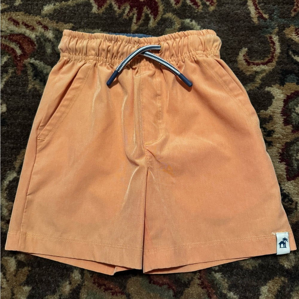 Boys Orange Drawstring Shorts